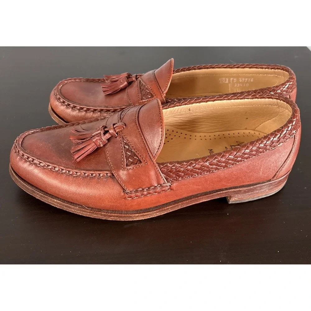 Allen Edmonds Maxfield Tassel Loafer‎ Men 10 Brown Leather Moc-Toe Made in USA